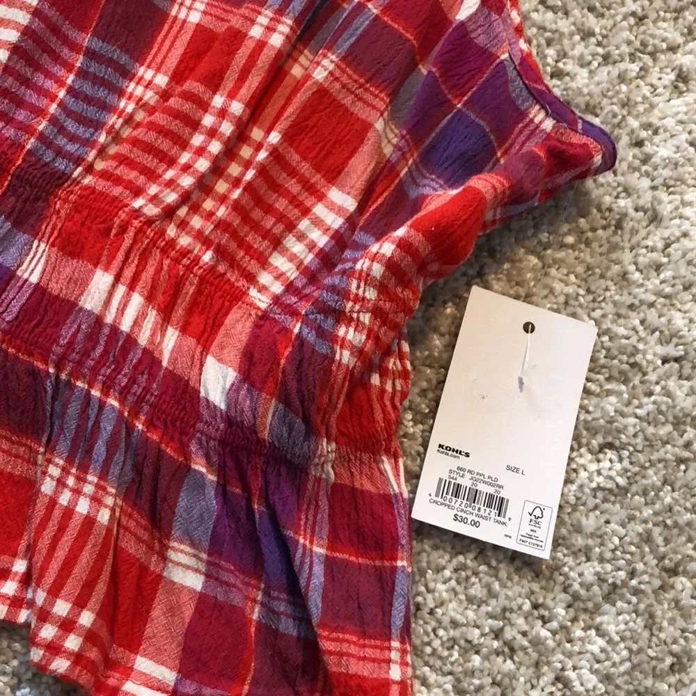 SO plaid crop
